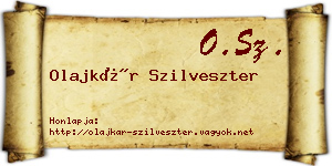 Olajkár Szilveszter névjegykártya