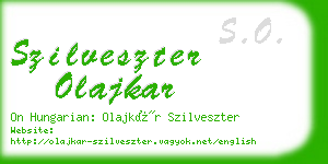 szilveszter olajkar business card